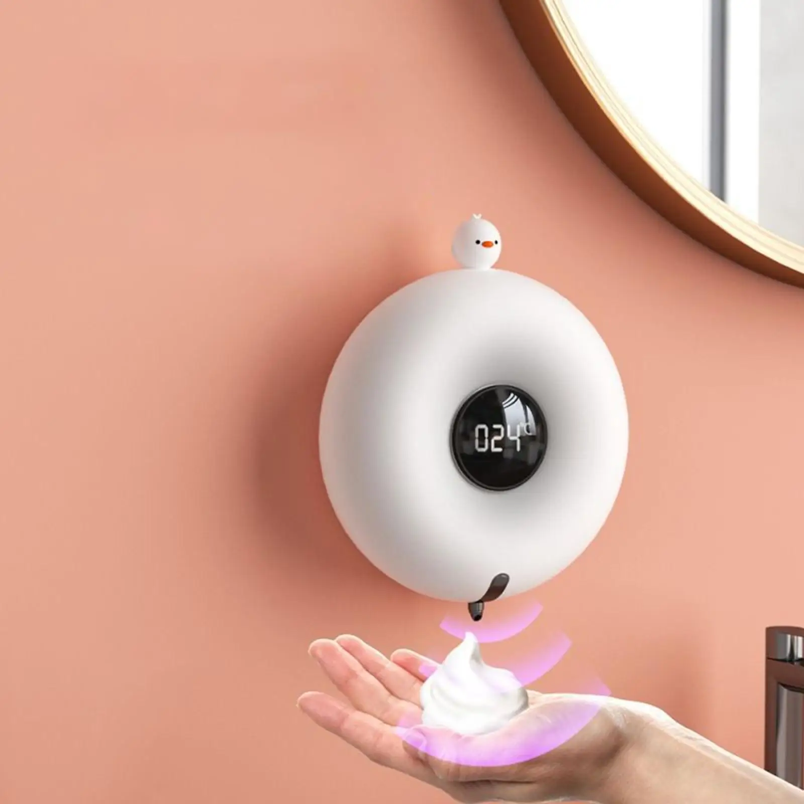 Wall Mount Automatic Liquid Soap Dispenser 280ml Touch Free Sensor Waterproof for Bathroom Kitchen