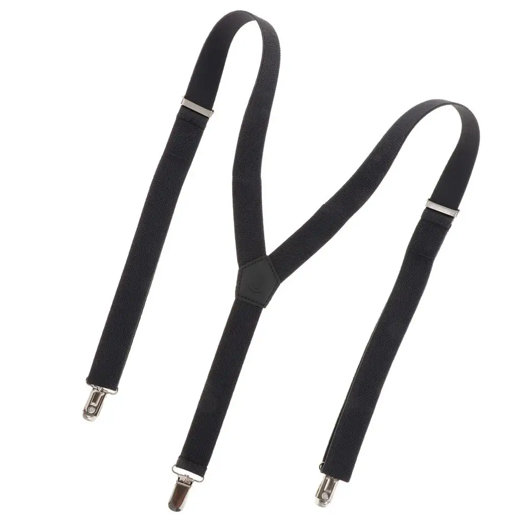

Men 3 Back Durable Elastic Adjustable Suspenders for Trousers