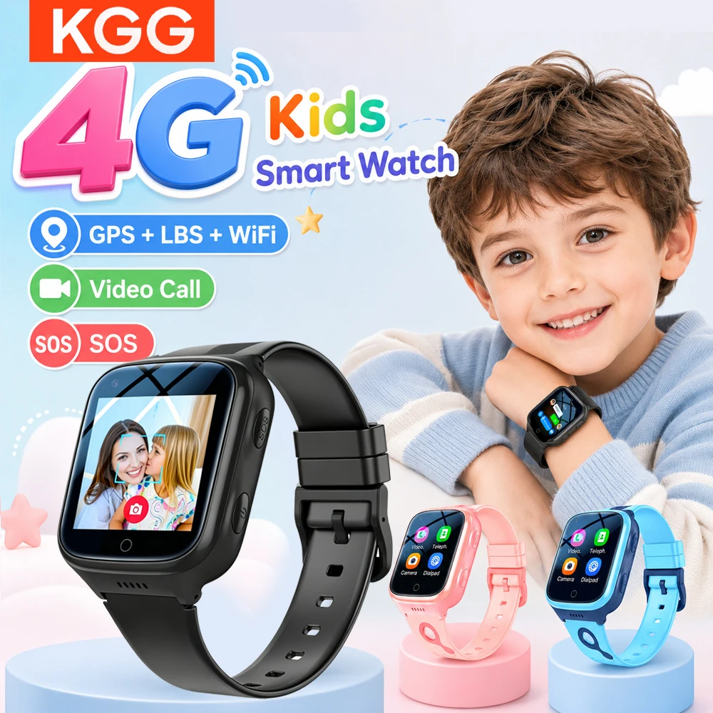 Smartwatch 4G z kartą SIM dla dzieci, GPS, WiFi, wideorozmowy, lokalizacja, połączenie SOS, monitorowanie, zegarek telefoniczny, smartwatch, prezenty dla dzieci
