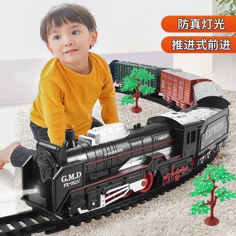 Train Track Children's Toys Electric Light Model Simulation High-speed Rail Train Educational Toys