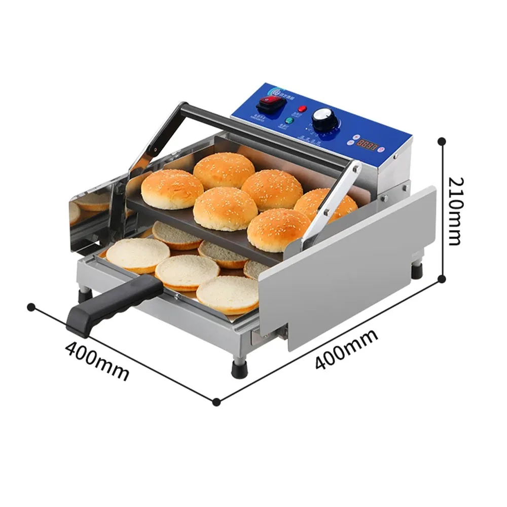 Commercial Burger Baking Machine Bread Heater Hamburger Toaster Automatic Hamburger Cooking Machine
