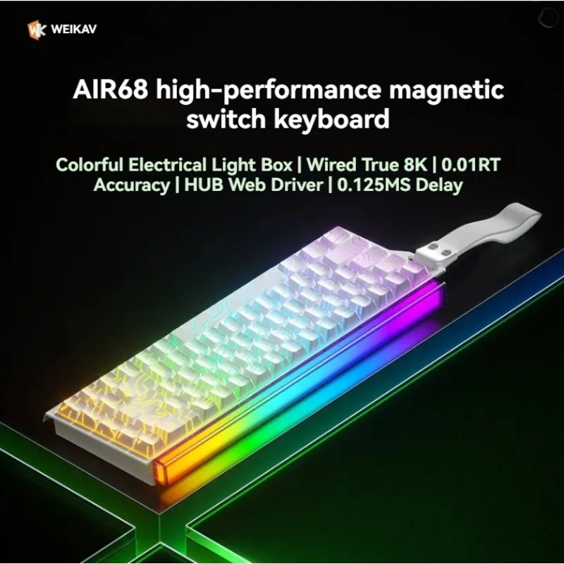 AIR68 Wired Mechanical Keyboard Customized 0.01RT RGB 8K Return Rate Ergonomic Esports Gaming Magnetic Switch Keyboard Gift