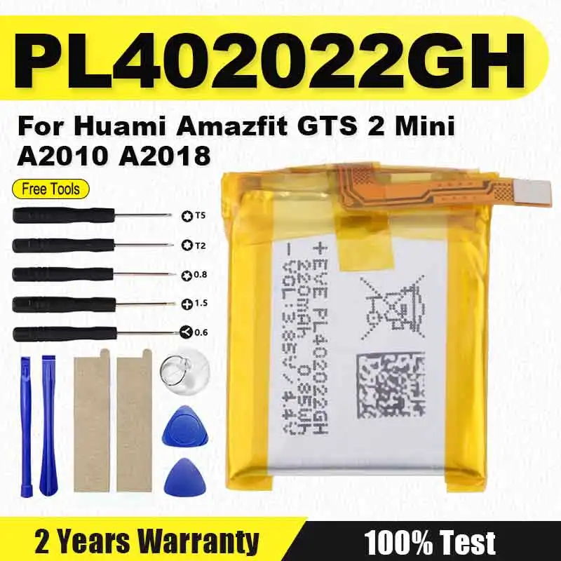 

High Quality Battery PL402022GH For Huami Amazfit GTS2 GTS 2 Mini A2010 A2018 Smart Watch Bateria + Free Tools