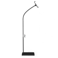 Universal Telescopic Floor Phone Tablet Stand with Adjustable Flexible Tube 55-100cm Adjustable Height Heavy Duty Metal Base