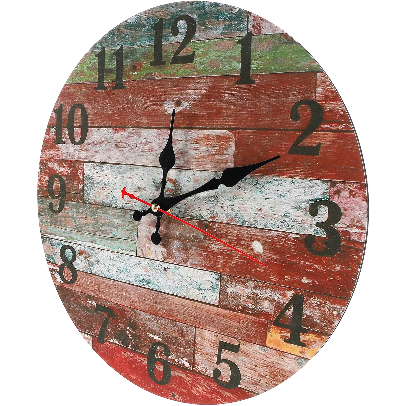 

Large Digital Wall Non-Ticking Silent Movement Wooden Round Retro Home Decor Living Room Bedroom Kitchen Office Indoor Hanging