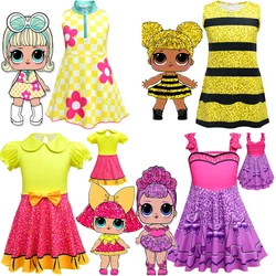 LOL Surprise Costume for Kids Lol Cosplay Dress Infant Party Dress Sleeveless Frocks Teenage Clothes Holiday Lol Girls Clothing