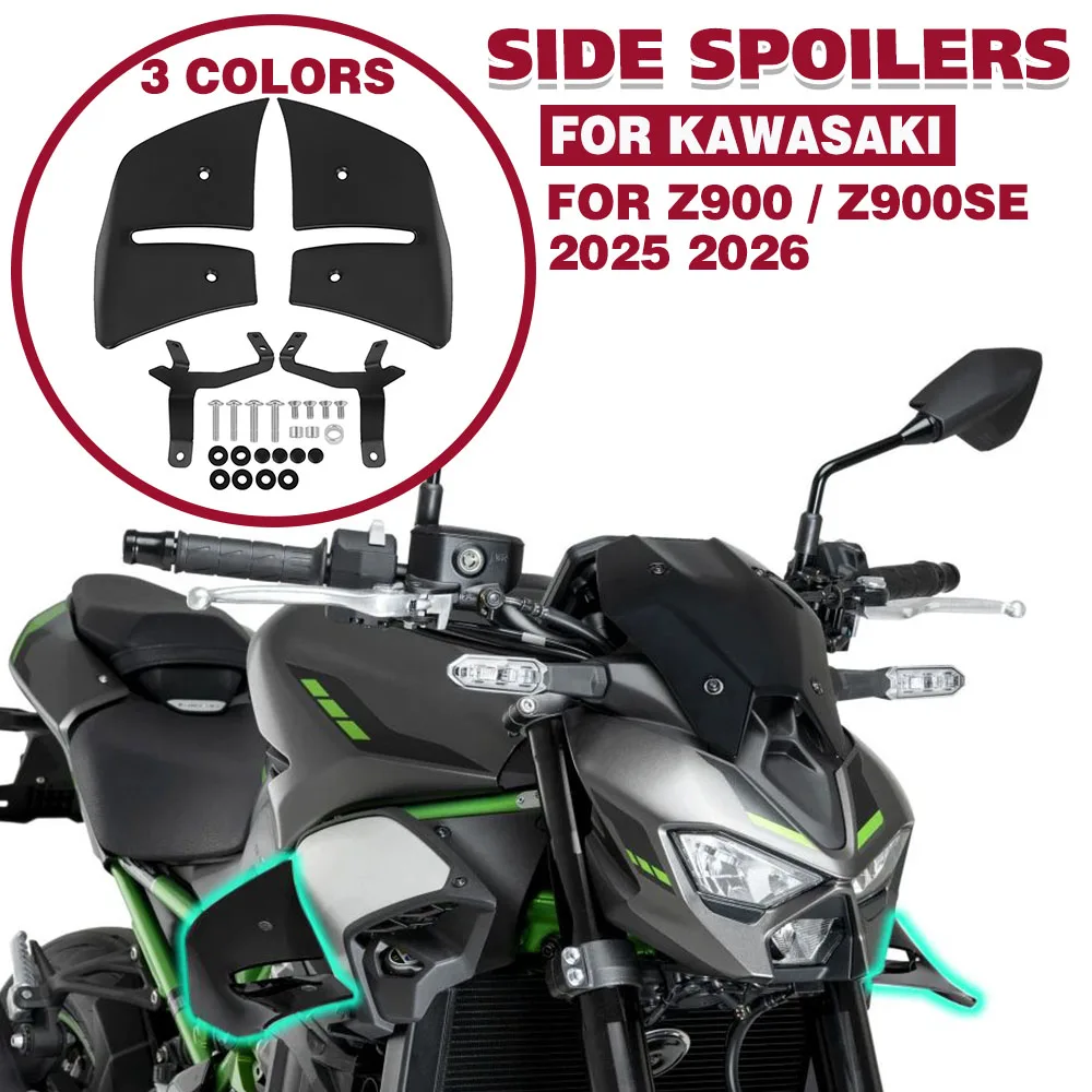 

Z900/SE боковые спойлеры, обнаженная прижимная сила, аэродинамический ветровой обтекатель, крылышко для Kawasaki Z 900 SE 2025 2026, аксессуары для мотоциклов