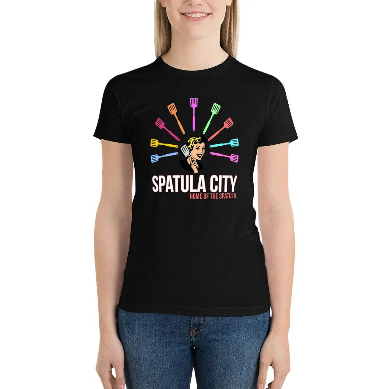 

Spatula City T-Shirt tees vintage clothes Aesthetic clothing cat shirts for Women