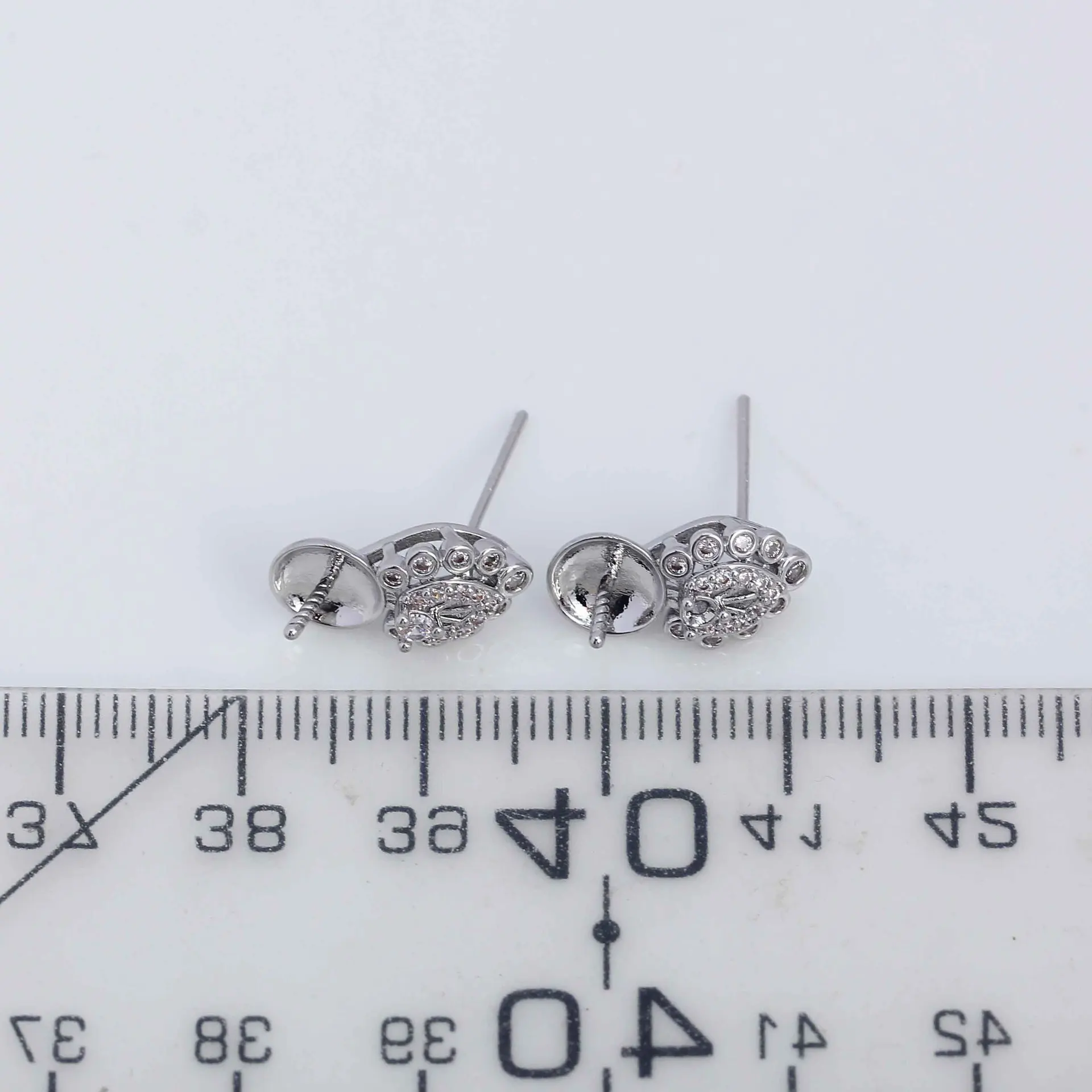 E125 Gold Plated Copper S925 Sterling Silver Needle Pearl Stud Earrings Findings Jewelry Making DIY Jewelry Accessories