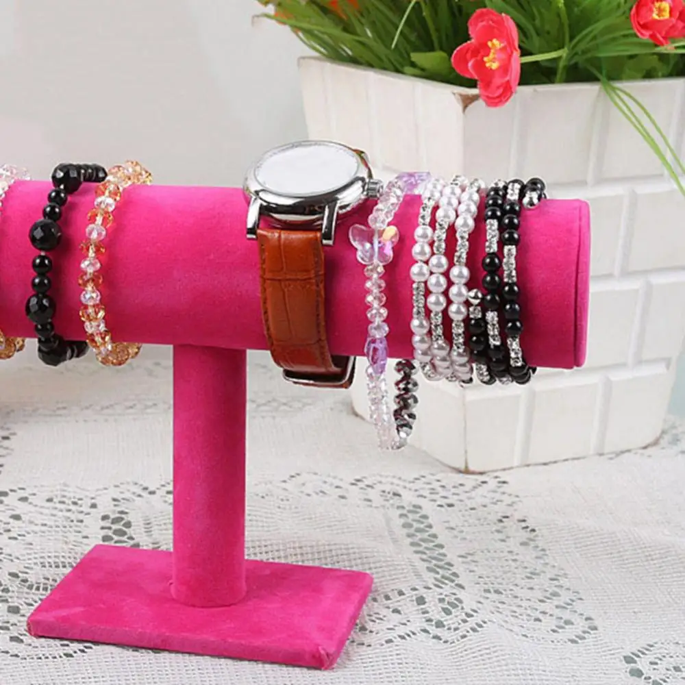 T-Shape Fashion Velvet Bracelet Bangle Necklace Jewelry Display Stand Holder Jewelry Organizer for Bracelet Choker - view 3