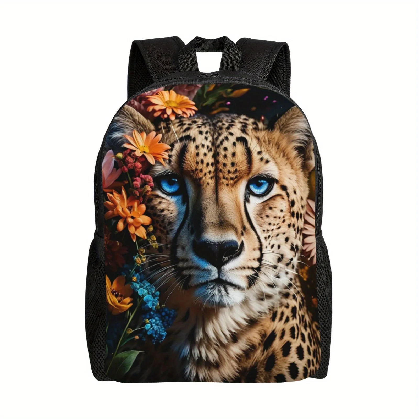 Stylish Leopard Print Zippered Backpack -Men's and Women's -Perfect for Outdoor Picnics, Parties, Traveling and Shopping