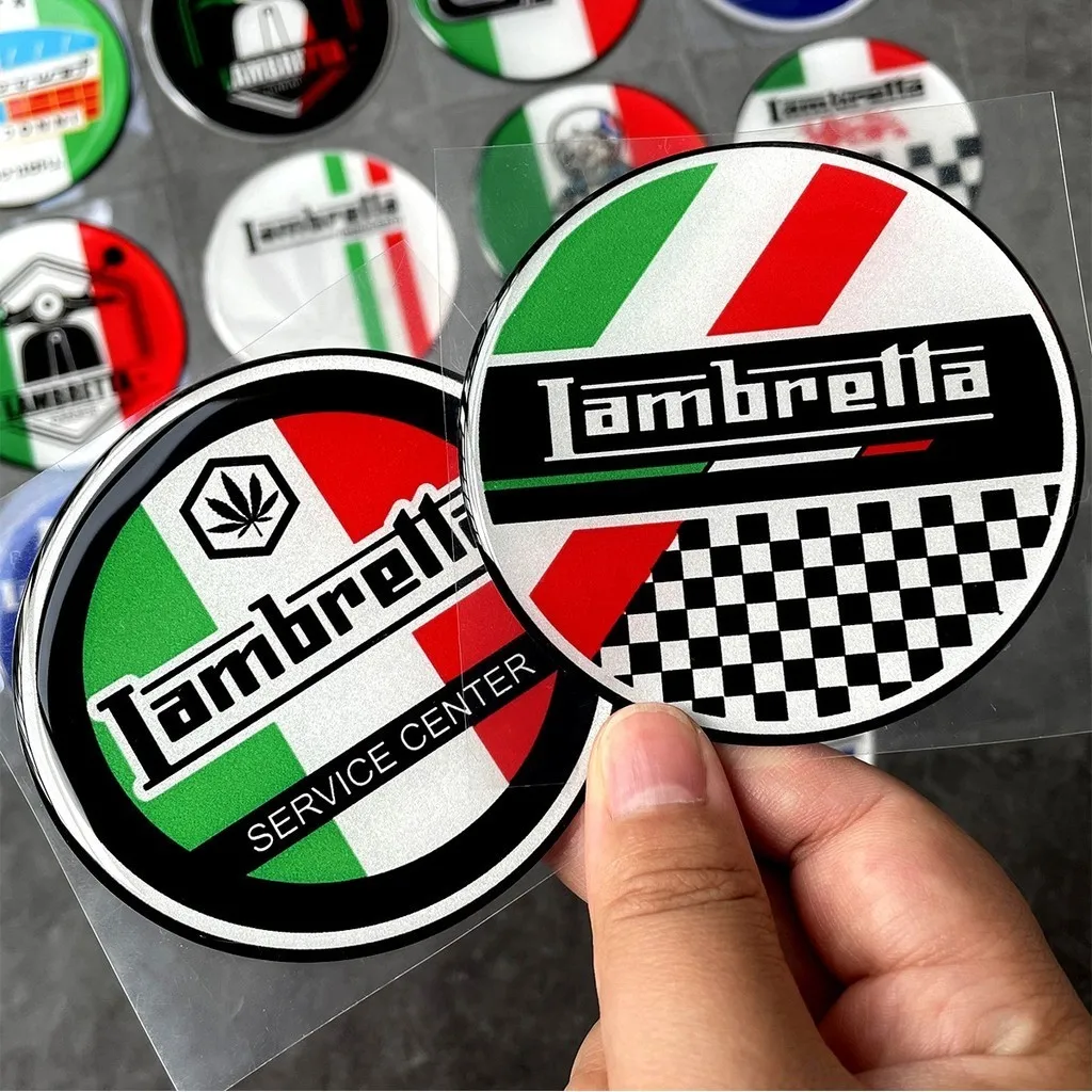 For Lambretta X300 Soft Glue Sticker Waterproof Epoxy  Decal Motocycle Round Decoration For Lambretta X300V 200V 125 G350