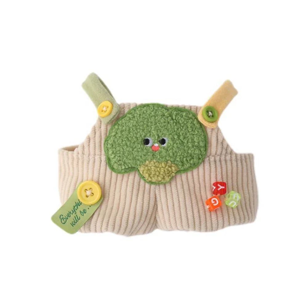 Mini ropa de peluche para muñecas, traje de 15cm, accesorios para Kpop, Exo, Labubu, Idol, monos de verduras, ropa DIY, regalo para niños