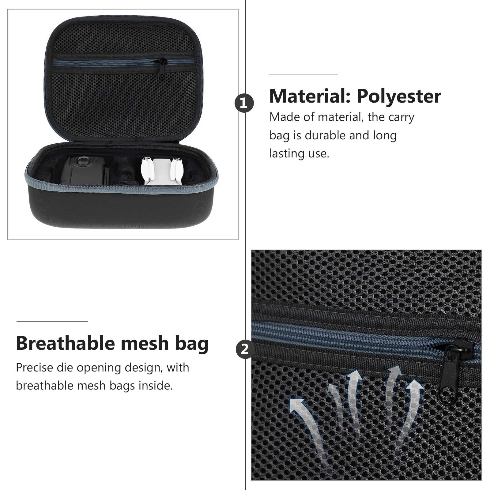 

Drone Storage Bag Travel Suitcase Drones Folding Zipper Tote Polyester Quadcopter