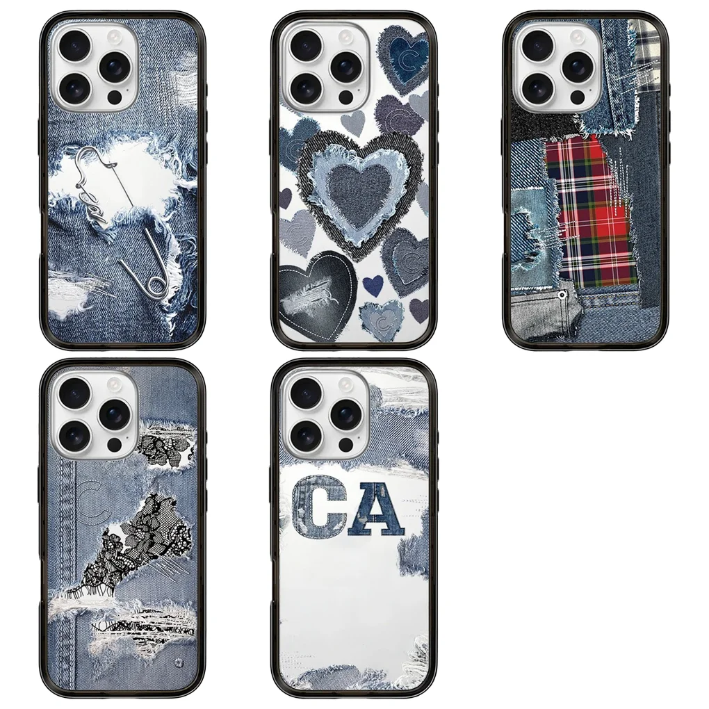 

Ripped Jeans New Type Acrylic Border Letters IPhone 13 14 Pro 15 Pro 16 Pro Max Case - Protective IPhone Case