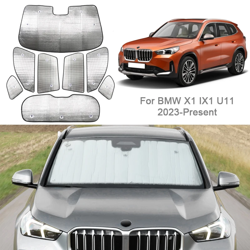 

Car Sunshades UV Protection Cover For BMW X1 IX1 U11 2023-2025 Side Window Curtain Sun Shade Visor Mat Windshield Auto Accessory