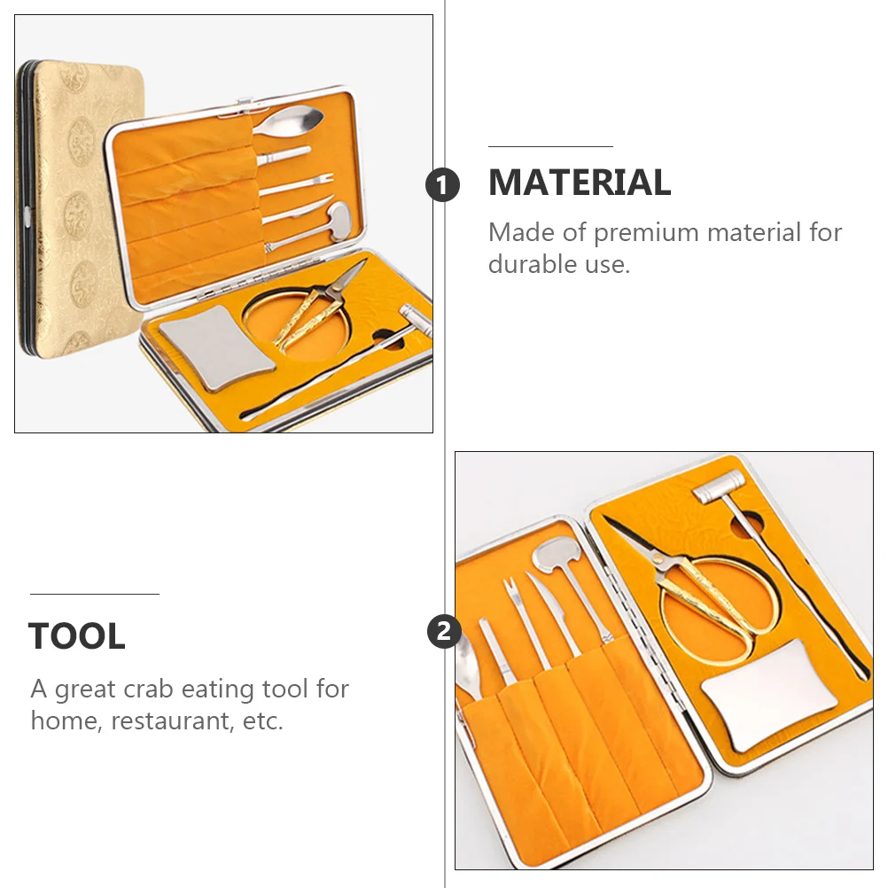 

1Set Stainless Steel Crab Eating Tool Premium Seafood Scissors Lobster Crab Shrimp Peelers Kitchen Gadget Practical