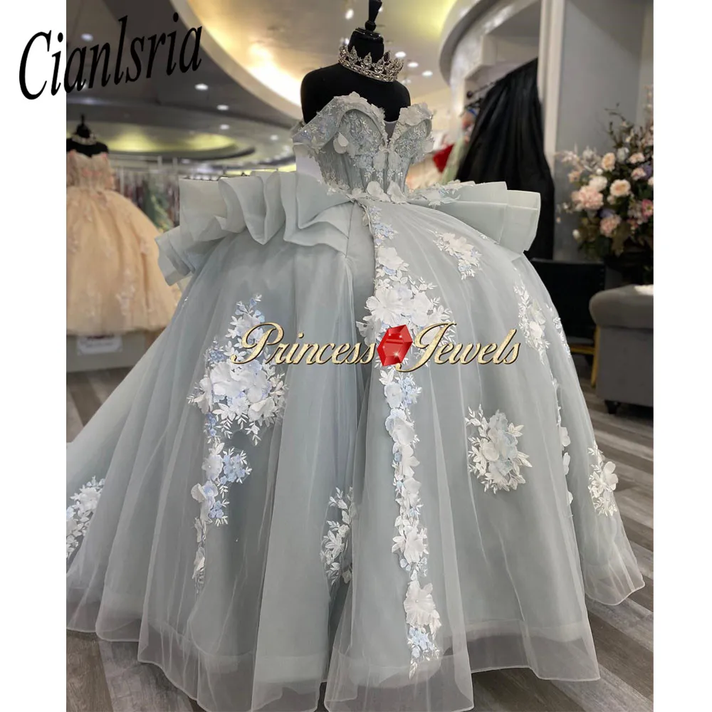 Quince anera Kleider 2024 Spitze Applikation Mexiko Vestidos de 15 Años 3d Blumen süß 16 Geburtstags feier Miss Gala