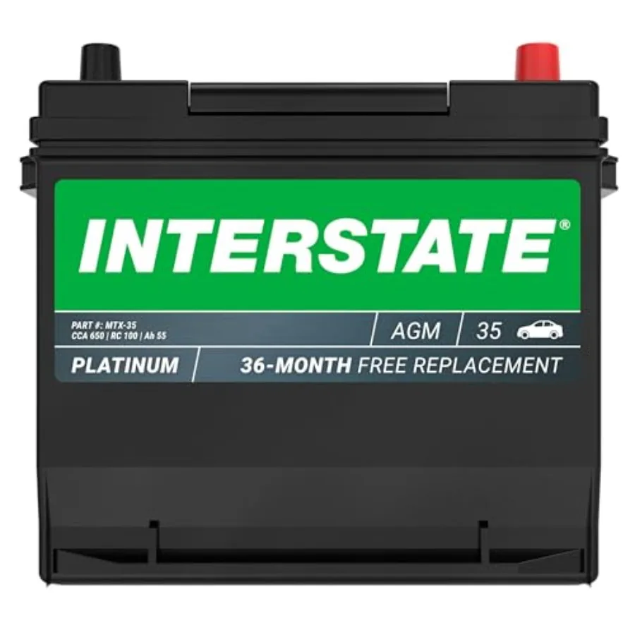 

Автомобильный аккумулятор 12В 55Ач, группа 35, 650CCA, SLI AGM, замена для легковых автомобилей, внедорожников, седанов, грузовиков, MTX-35, черный, высококачественный