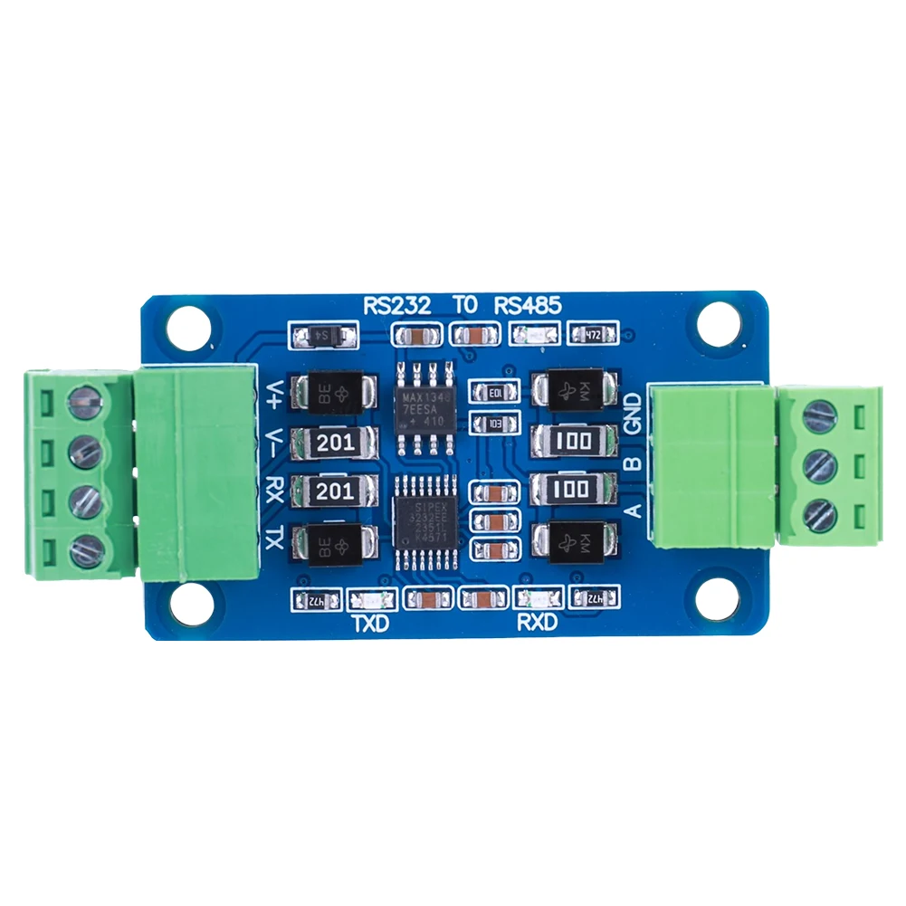 Módulo Industrial RS232 a RS485, fuente de alimentación de 3,3 V o 5V, asistente de depuración de puerto serie, módulo de conversión de puerto serie