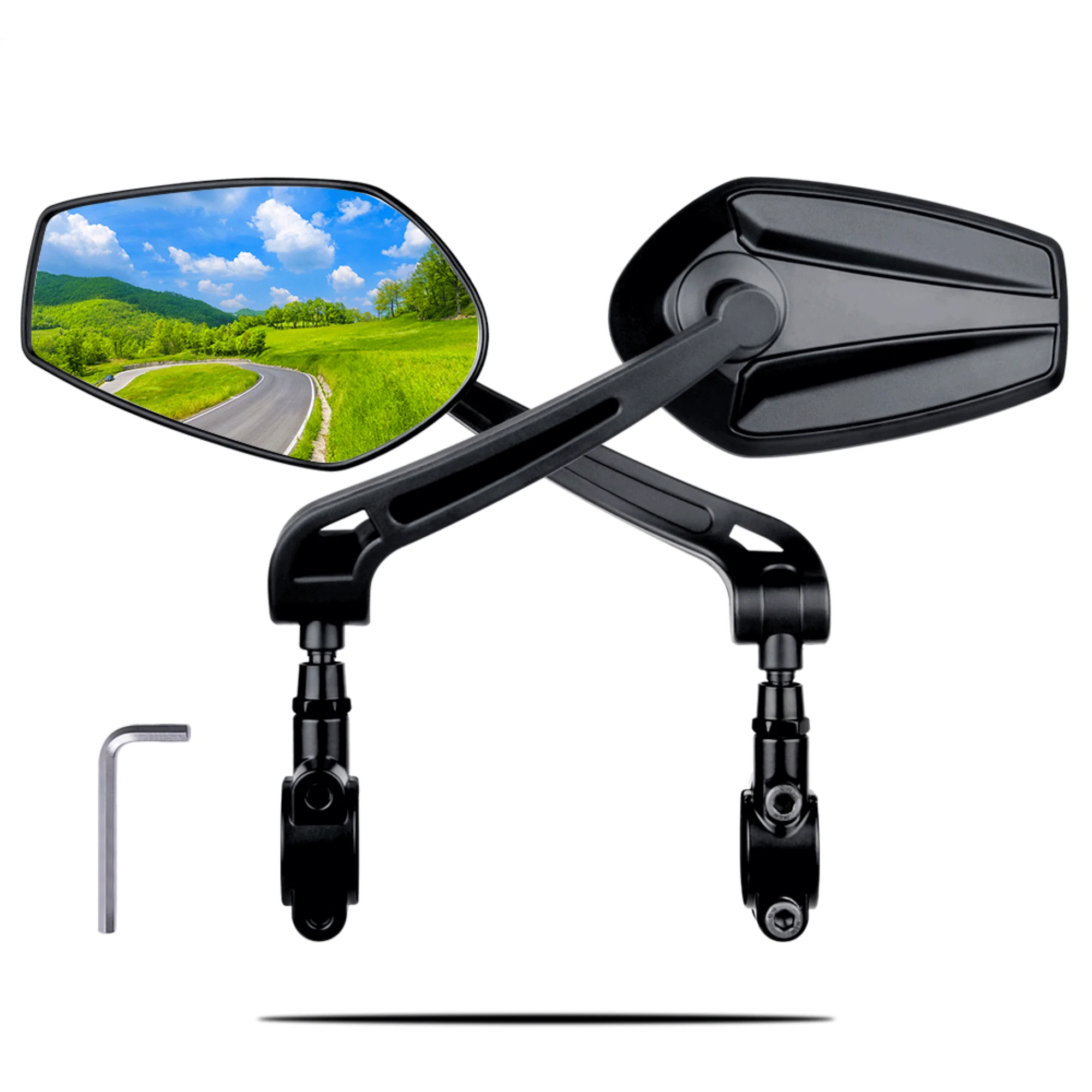 

EasyDo Bicycle Rearview Mirror Handlebar Rear View Mirror for Bicycle HD Wide-Range Mirror for Scooter Ebike Bicycle Accessories