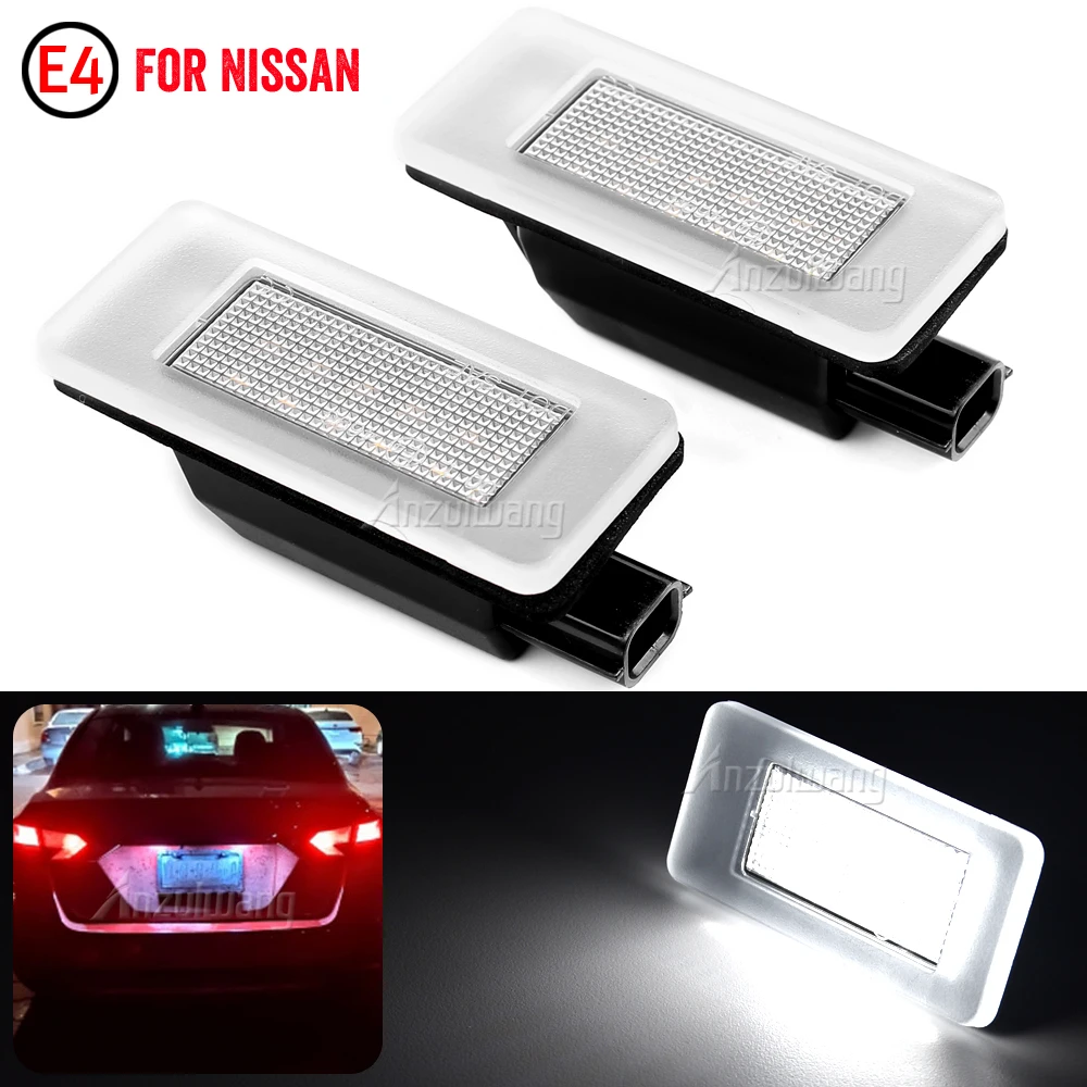 2Pcs Canbus LED License Number Plate Light Lamp For Nissan Serena C27 Altima Suzuki Landy Dacia Duster 2018 2019 2020 2021