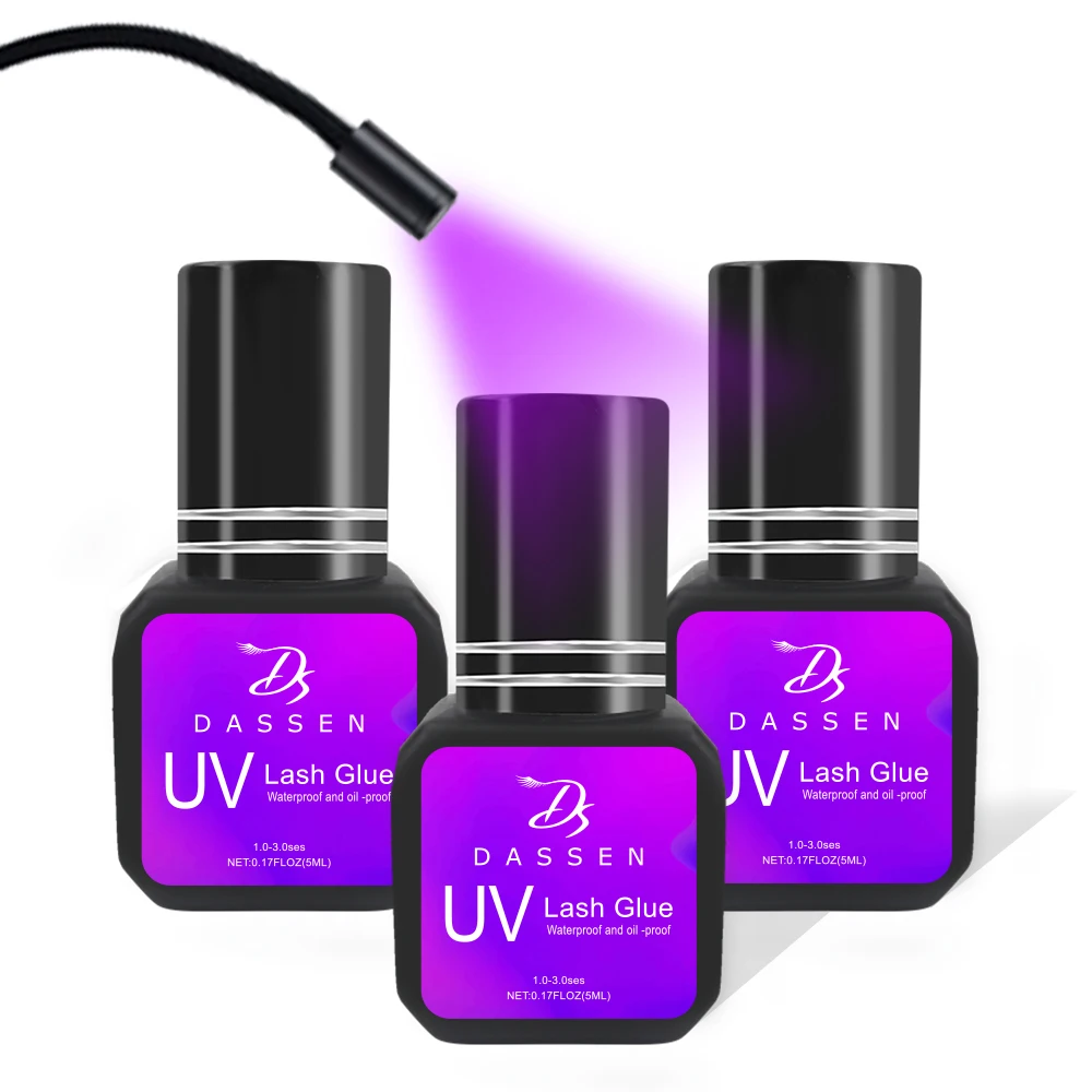 Dassen UV Glue Eyelashes 1s przedłużanie rzęs profesjonalny klej do rzęs wodoodporne rzęsy materiały dla Salon klej do rzęs