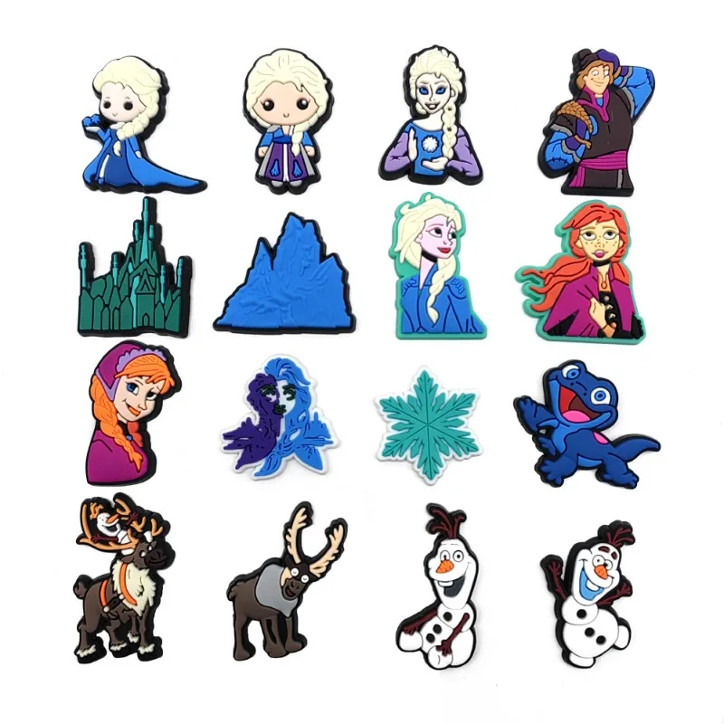 

Random 8PCS Elsa Princess Shoe Accessories for Crocs Detachable Decor Clips