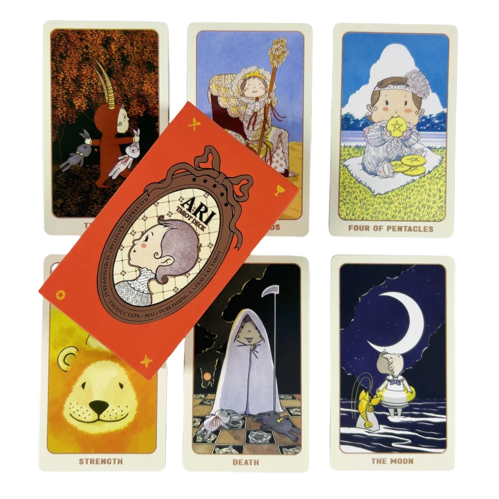 1pc ARI 타로 데크 카드 엔터테인먼트 카드 가족 모임 운세 오라클 보드 게임 카드 놀이