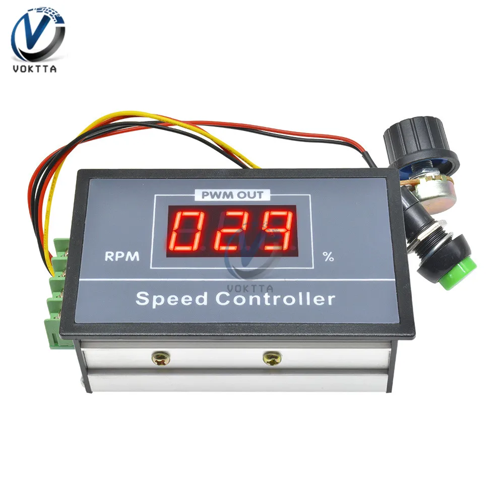 30A DC 6V 12V 24V 48V PWM regolatore di velocità del motore Display digitale a LED 0 ~ 100% regolatore di tensione regolabile con interruttore potenziometro
