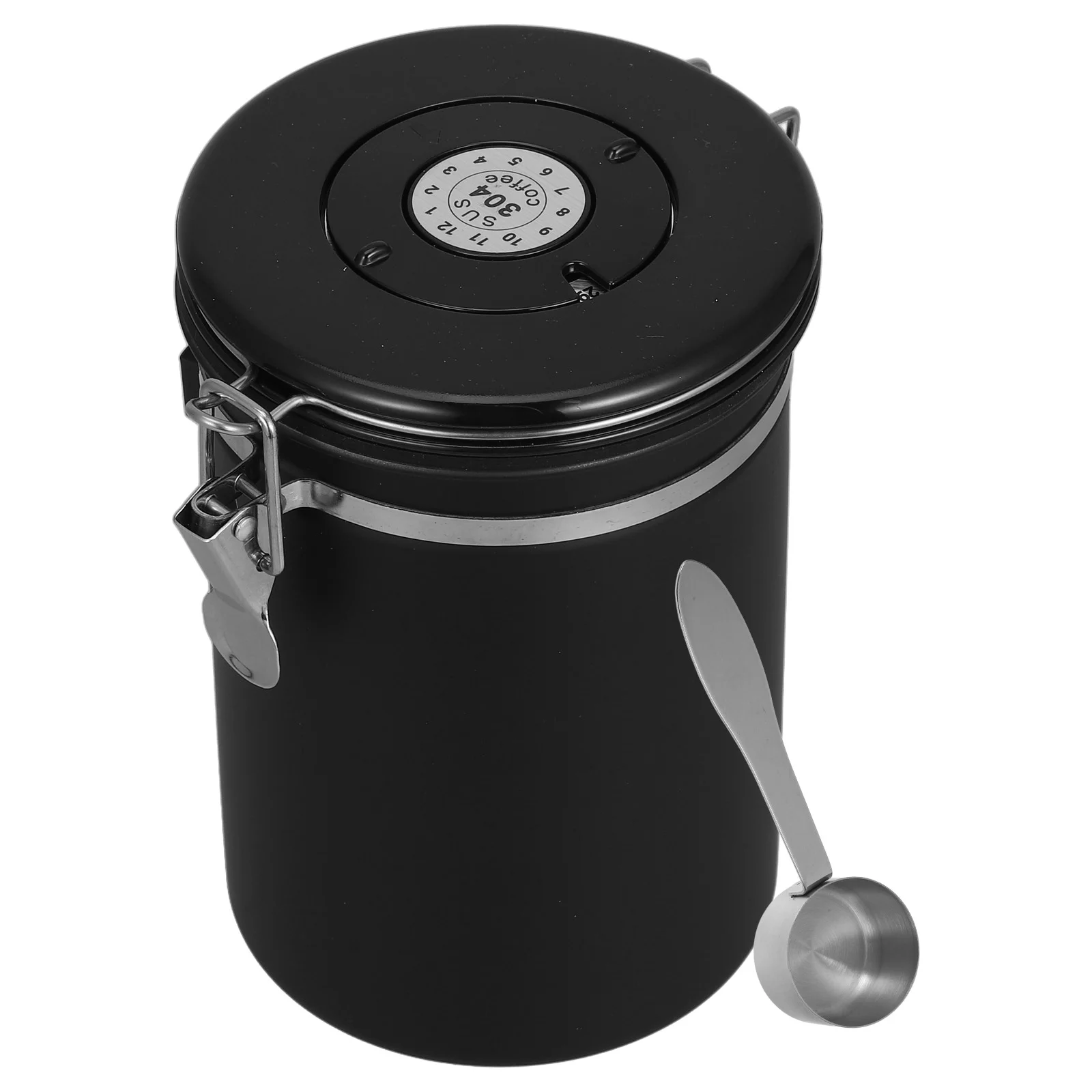 

Coffee Bean Can Desktop Canister Metal Storage Sugar Tea Preservation Jar Office