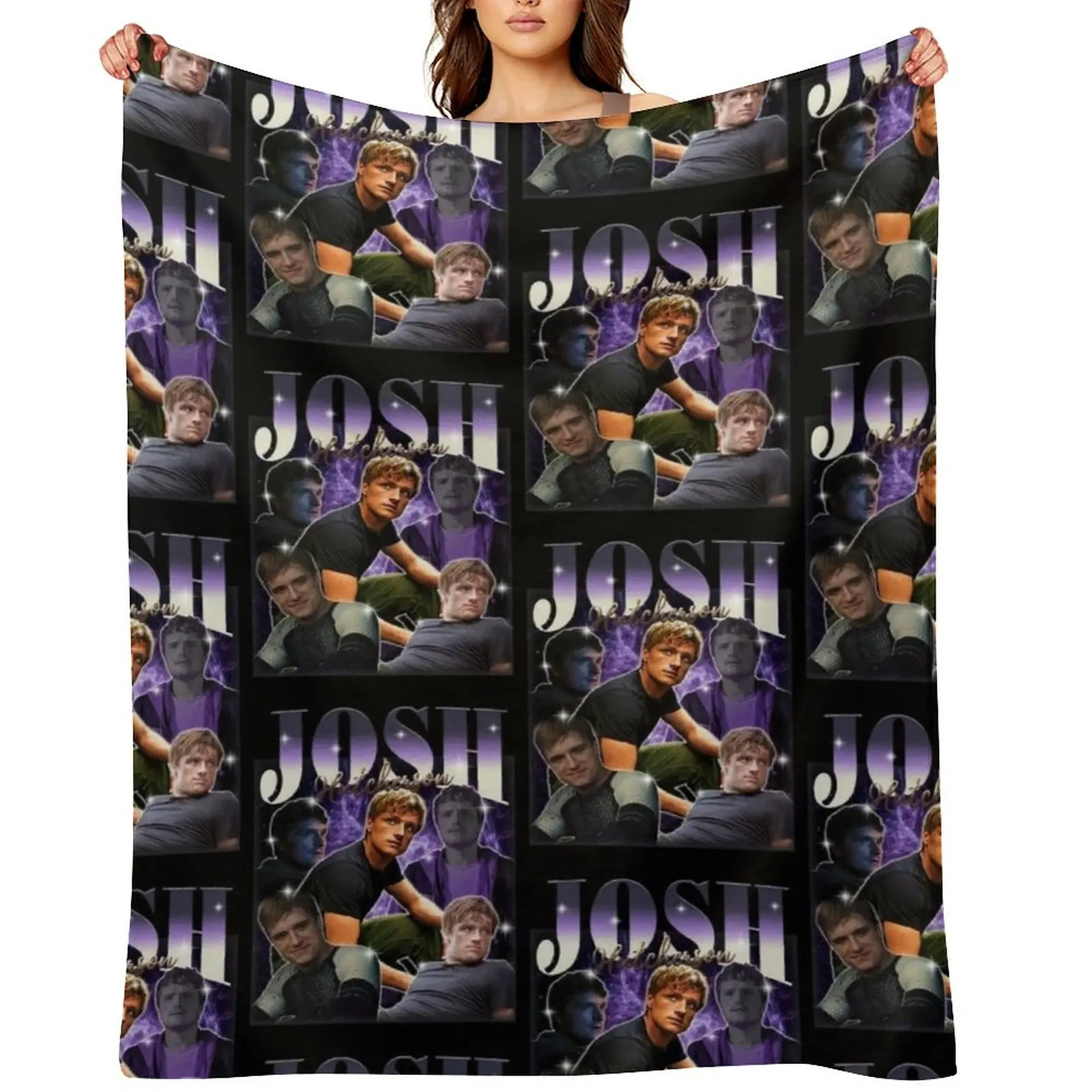 

Josh Hutcherson 90s Throw Blanket Decorative Throw Single cosplay anime Beautifuls Blankets