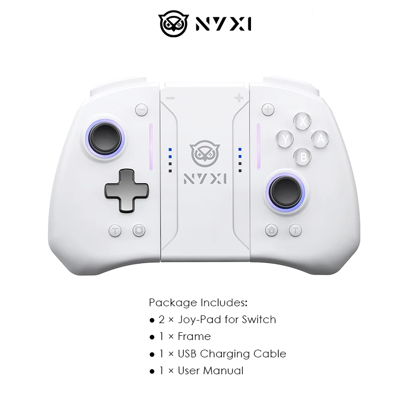 Contrôleur de jeu sans fil NYXI Hyperion Pro pour manette de jeu Switch 2/Switch Bluetooth blanc