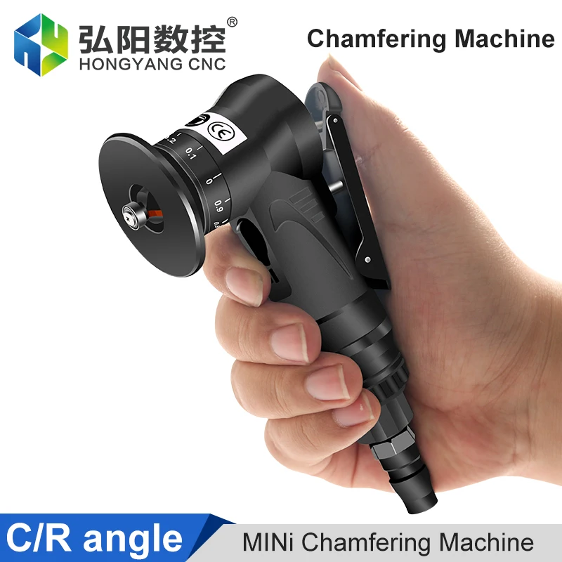 Pneumatic Chamfer 45 Degrees Arc Hand-Held Metal Straight Chamfer Deburring Tool 30000RPM Woodworking Bevel Trimming Machine