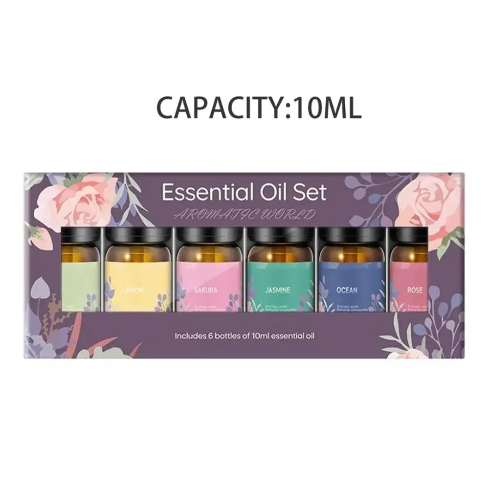 

Ultimate Aromatherapy Experience Роскошный набор эфирных масел из 6 предметов для диффузоров с ароматами премиум-класса (лилия/жасмин/лимон/океан/рос)