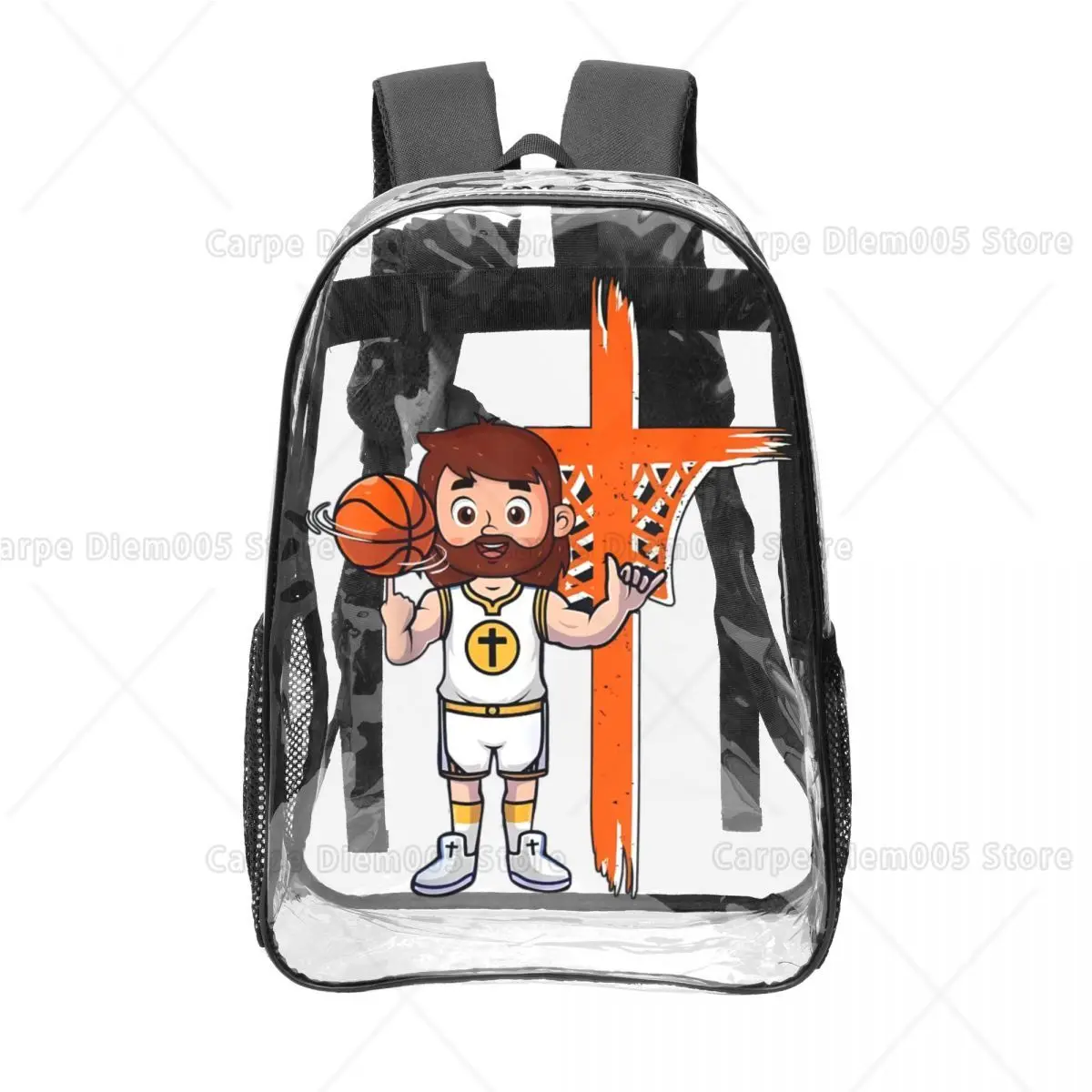 mochila-transparente-com-estampa-de-jesus-jogando-basquete-design-grafico-cristao-mochila-escolar-leve-e-transparente