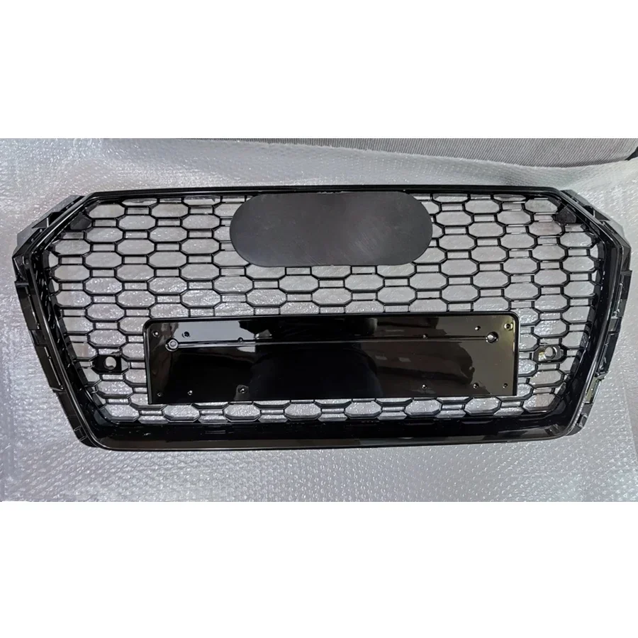 

Решетки для гоночных автомобилей RS4 Style Front Sport Hex Mesh Honeycomb Hood, глянцевый черный для A4/S4 B9 2017-2019, автомобильные аксессуары