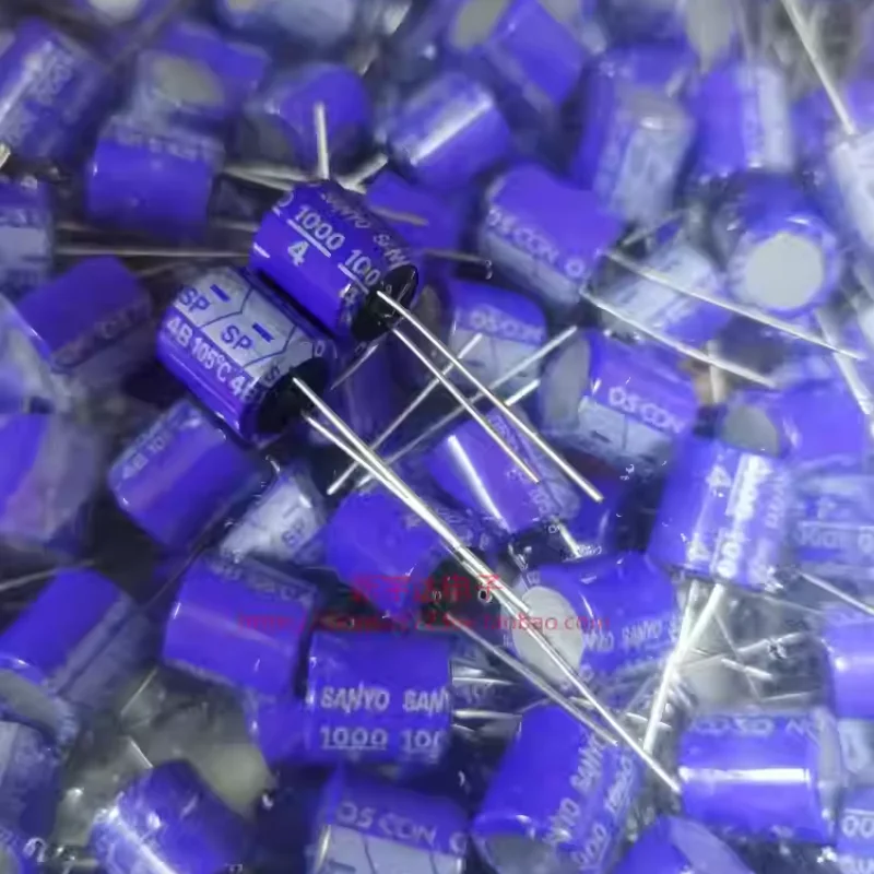10-100PCS 4V1000UF 10X10 Sanyo SP Series Blue Leather Solid State Capacitor 1000UF4V Original
