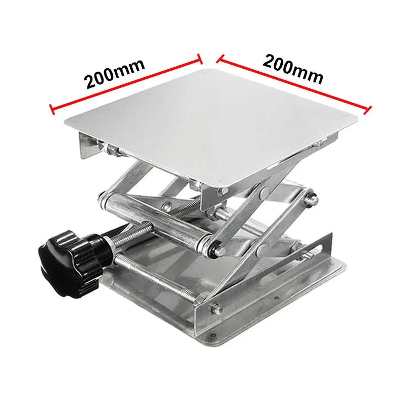 200x200mm Lifter Router Plate Table Woodworking Stainless Steel for Engraving Laboratory Lift Platform Carpentry Tools