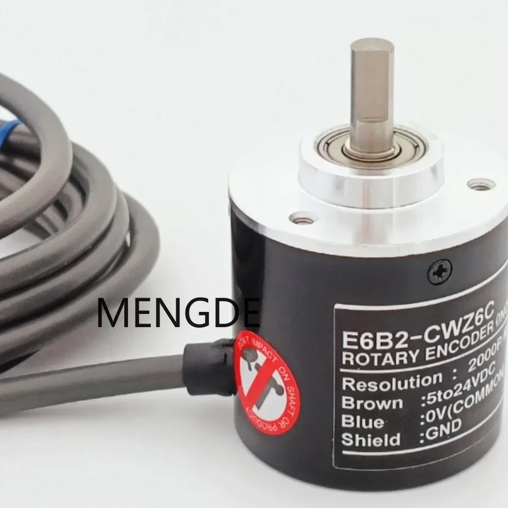 E6B2-CWZ6C Rotary Encoder NPN Output E6B2 CWZ6C 20PR 100PR 360PR 600PR 1024PR 2000PR 2500PR DC 5V-24V Asli