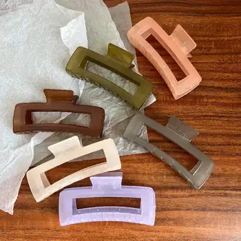 13CM nadměrné sponky do vlasů pro ženy s geometrickým vzorem žraloka, všestranné minimalistické sponky do vlasů, drápy, dívčí vlasové doplňky 10 nejlepší prodej velké sponky do vlasů - №1