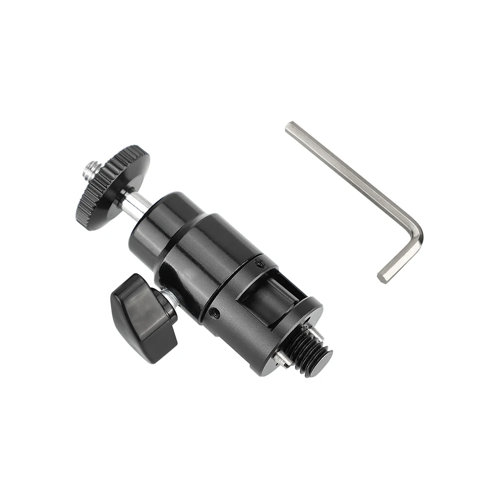 KIMRIG ปรับ Ball ที่ใส่รองรับหัว1/4 "-20เกลียว Mount & ARRI ตำแหน่ง Pins 3/8"-16ด้ายสกรูสำหรับ Universal