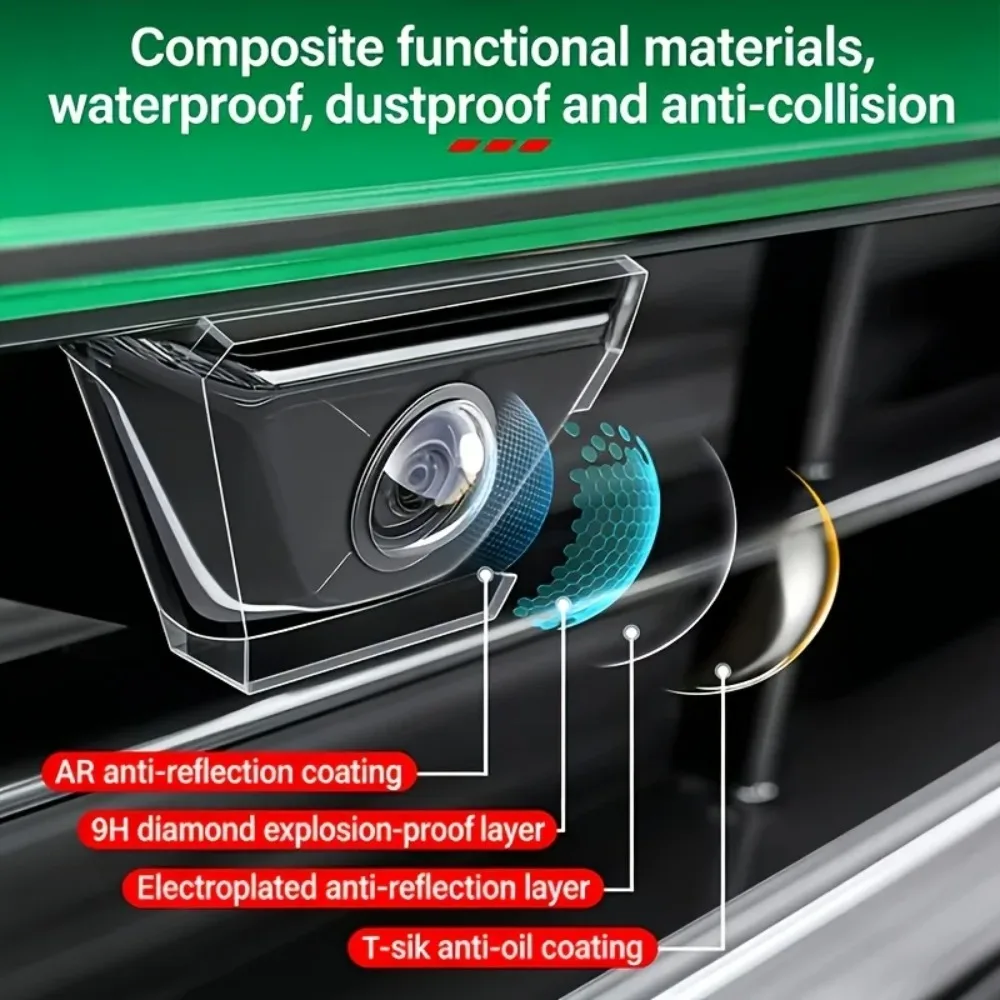 New Car 360° Panoramic Camera Lens Protective Cover Anti-Scratch Dustproof Waterproof Parking Lens Protector for Most SUV Sedan