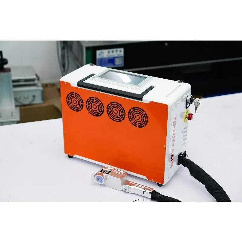 50w 100w 200w Backpack Pulse     Cleaning Machine  for Rust Paint Oil     Metal Mill Scale off Steel Oxide Coating