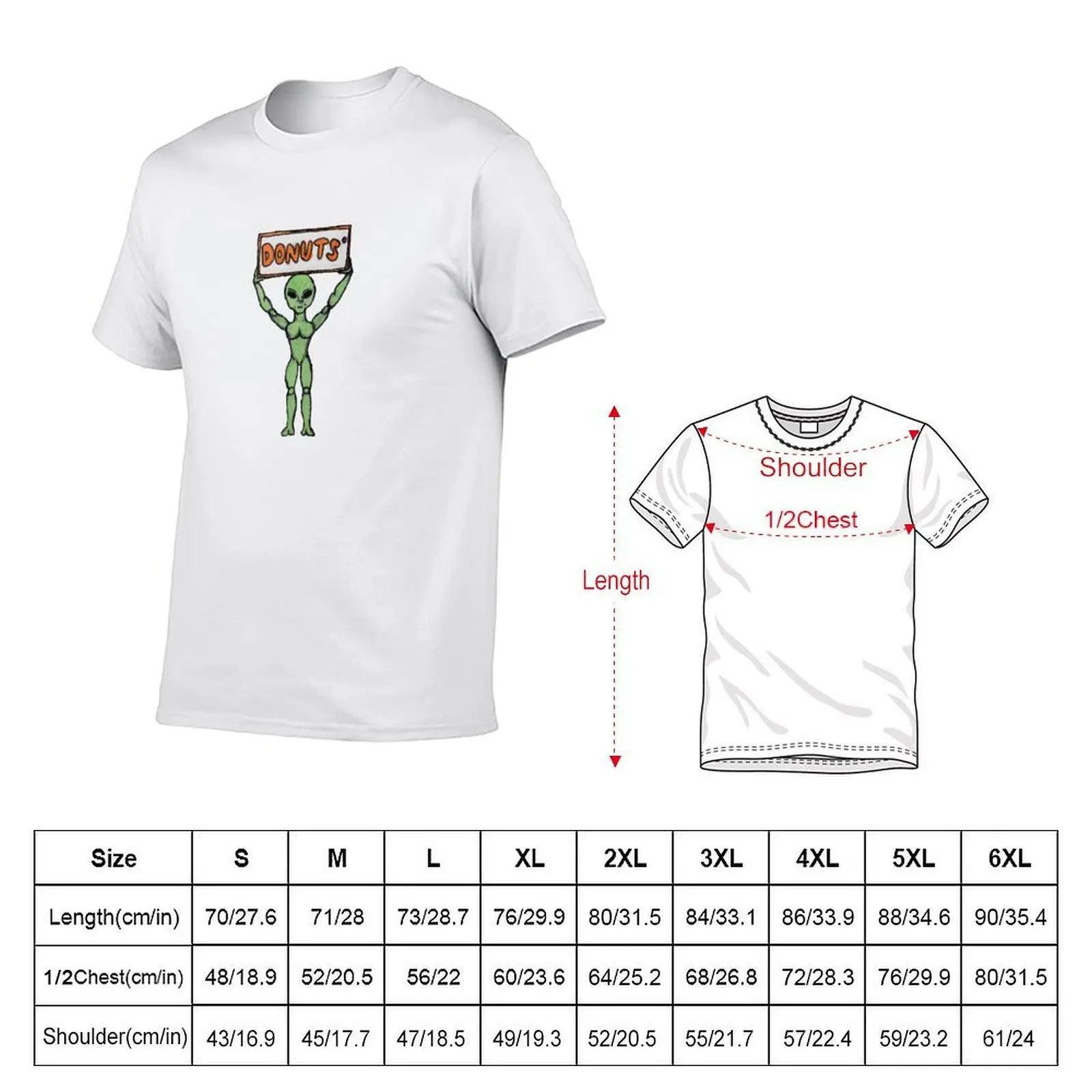 Donut Alien T-Shirt topping oversized men clothing