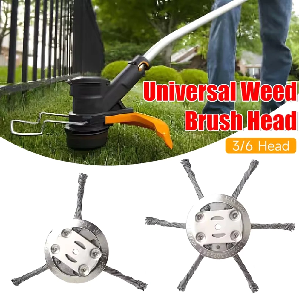 Steel Wire Trimmer Head Weedeater Head for Yard Patios Steel Wire Cutter Trimmer Head for Electric Cordless String Trimmers