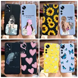 For Xiaomi 12T Pro Case 2022 Cute Sunflower Pretty Girls Cover Silicone Soft Phone Case For Xiaomi Mi12T Mi 12T Pro Cover Bumper