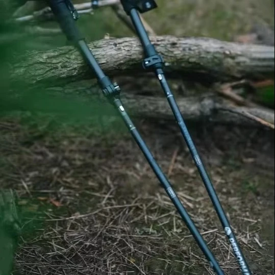 Professional Carbon Fiber Trekking Pole with Wings Foldable and Anti-Slip Climbing Hiking Stick EVA Handle