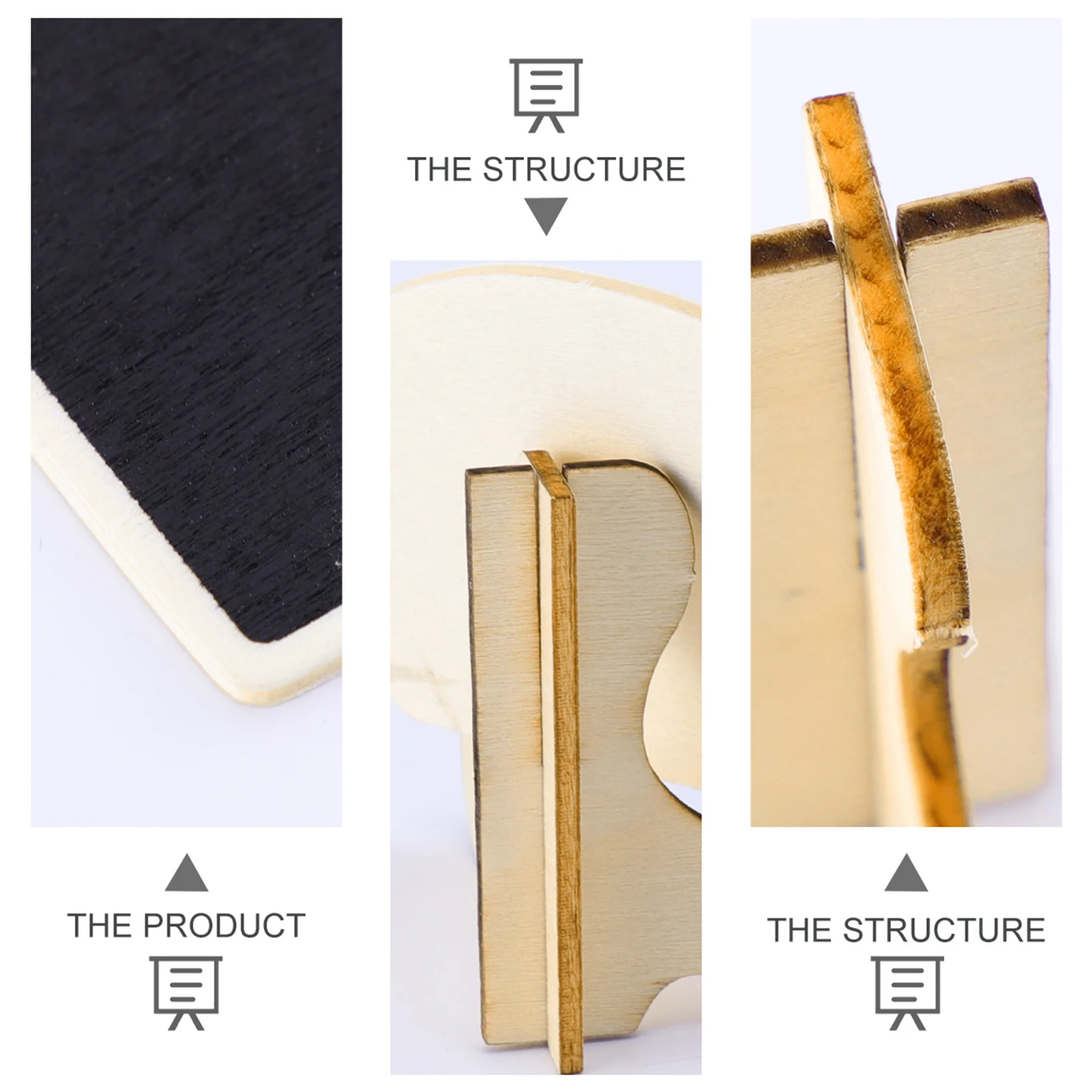 

20Pcs Message Board Mini Blackboard Wedding Desktop Solid Base Reusable Memo Board Home Decoration Wedding Blackboard