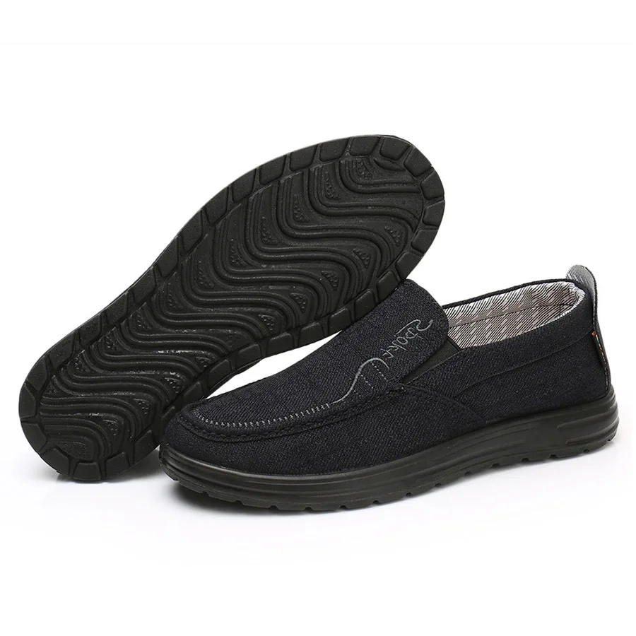 Old Beijing cloth men's single soft sole casual Doudouone pedal middle-aged and elderly father shoes versatile